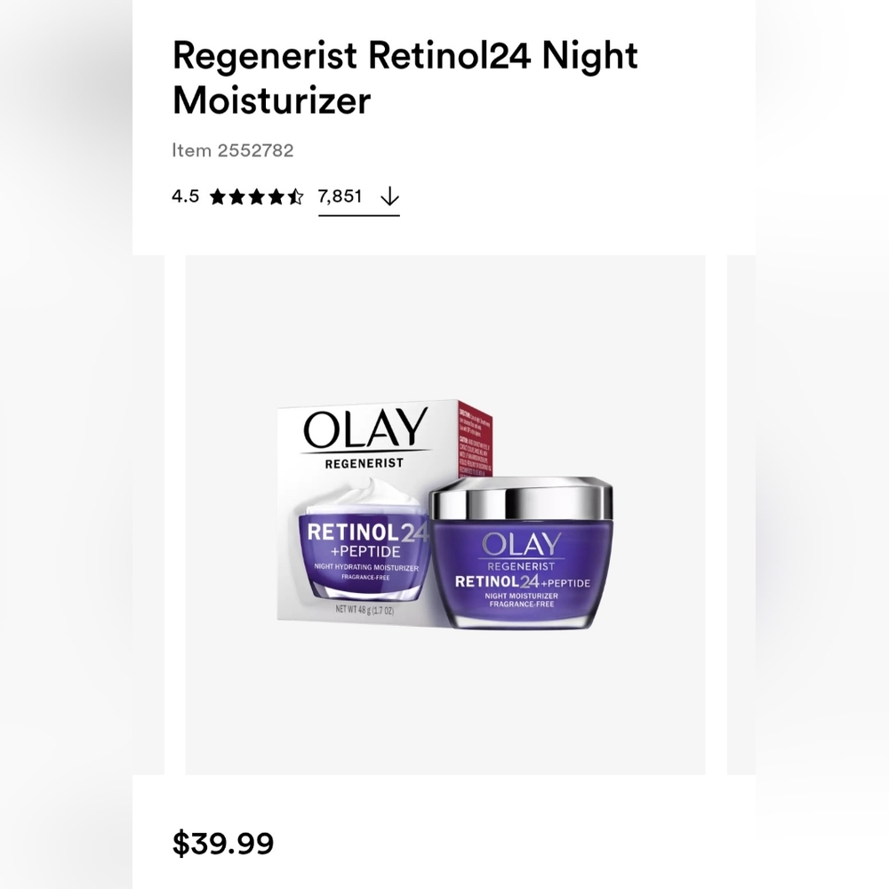 (2)×OLAY REGENERIST RETINOL 24 + PEPTIDE - Picture 2 of 6